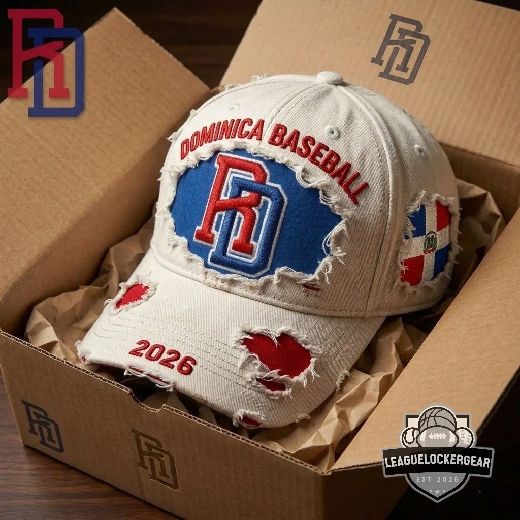 Dominican Republic Baseball 2026 Distressed Hat - LeagueLockerGear