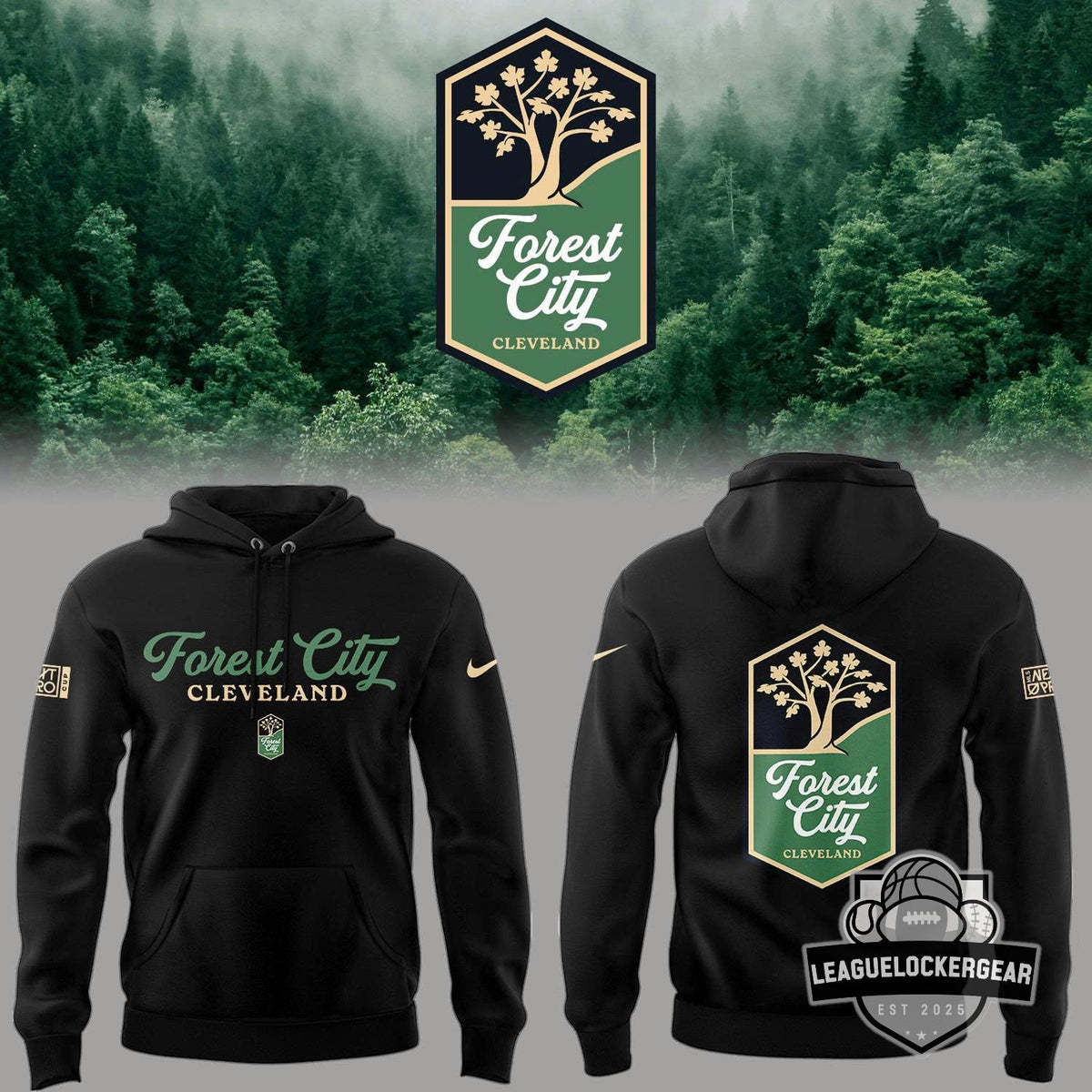 Forest City Cleveland Logo Hoodie - LeagueLockerGear