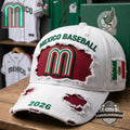 Mexico Baseball 2026 Distressed Baseball Cap - LeagueLockerGear