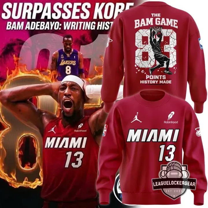 Miami Heat Bam Adebayo The Bam Game 88 Points Sweatshirt - LeagueLockerGear