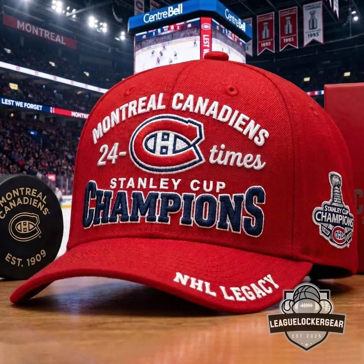 Montreal Canadiens 24-Times Stanley Cup Champions NHL Legacy Baseball Cap - LeagueLockerGear
