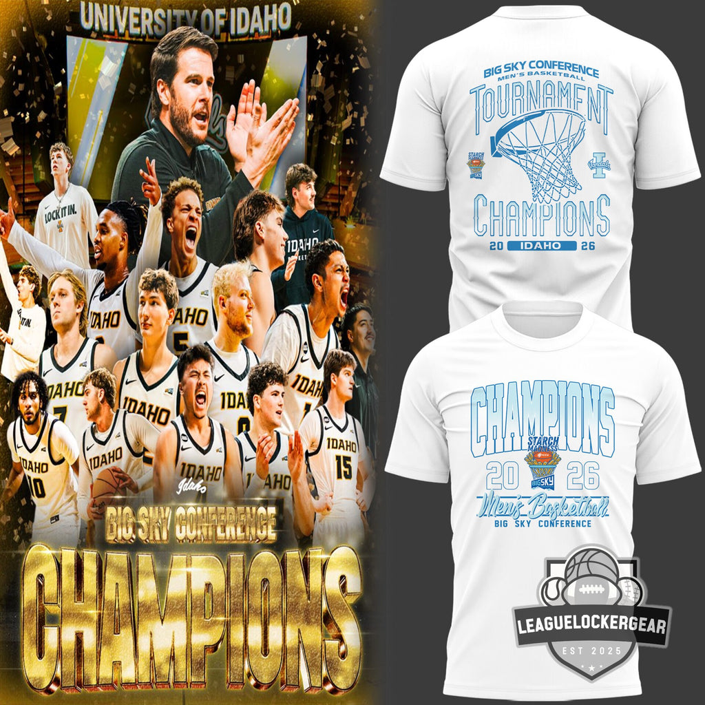 Idaho Vandals Big Sky Conference Men's Basketball Tournament Champions 2026 T-Shirt - LeagueLockerGear
