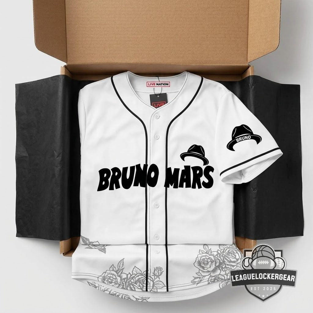 Bruno Mars The Romantic Tour Baseball Jersey - LeagueLockerGear