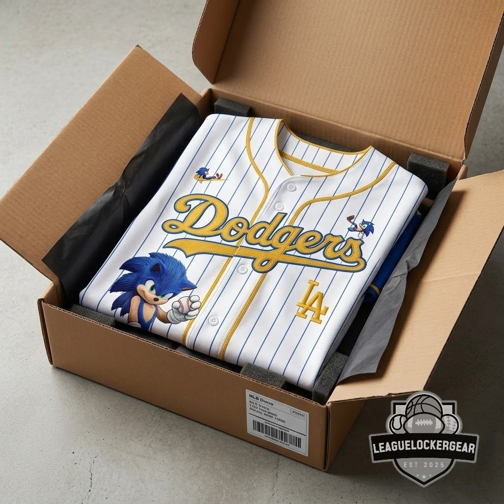 Los Angeles Dodgers Sonic The Hedgehog MLB Game Night Baseball Jersey - LeagueLockerGear