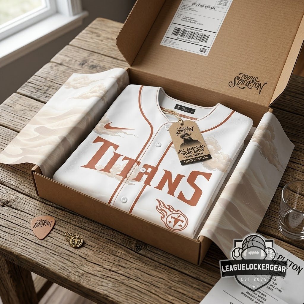 Chris Stapleton Tennessee Titans All American Road Show Baseball Jersey - LeagueLockerGear