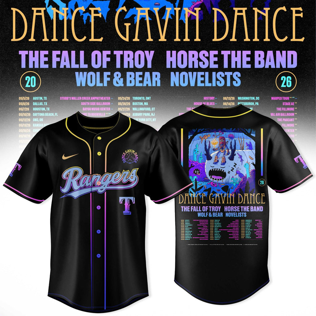Dance Gavin Dance The Fall Of Troy Tour 2026 Baseball Jersey - LeagueLockerGear