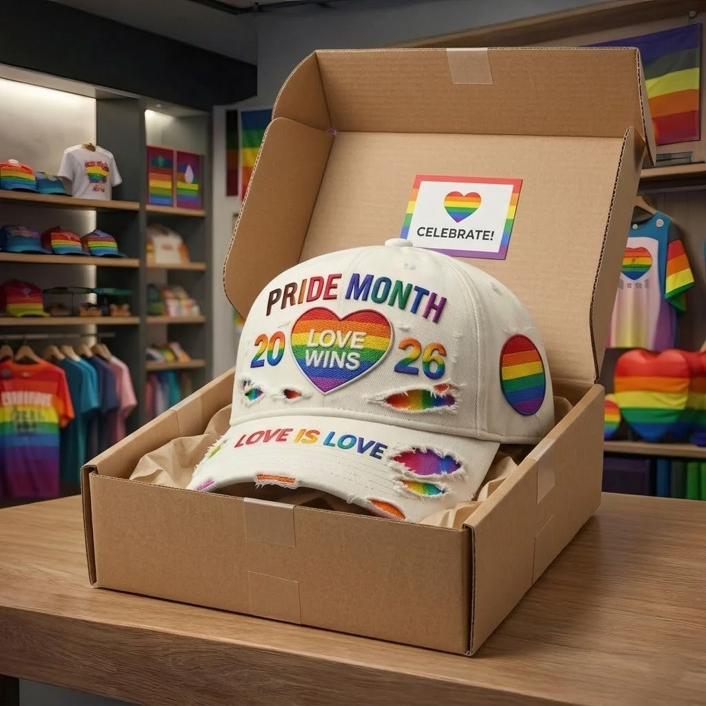 Pride Month 2026 Love Wins Love is Love Distressed Baseball Cap - LeagueLockerGear