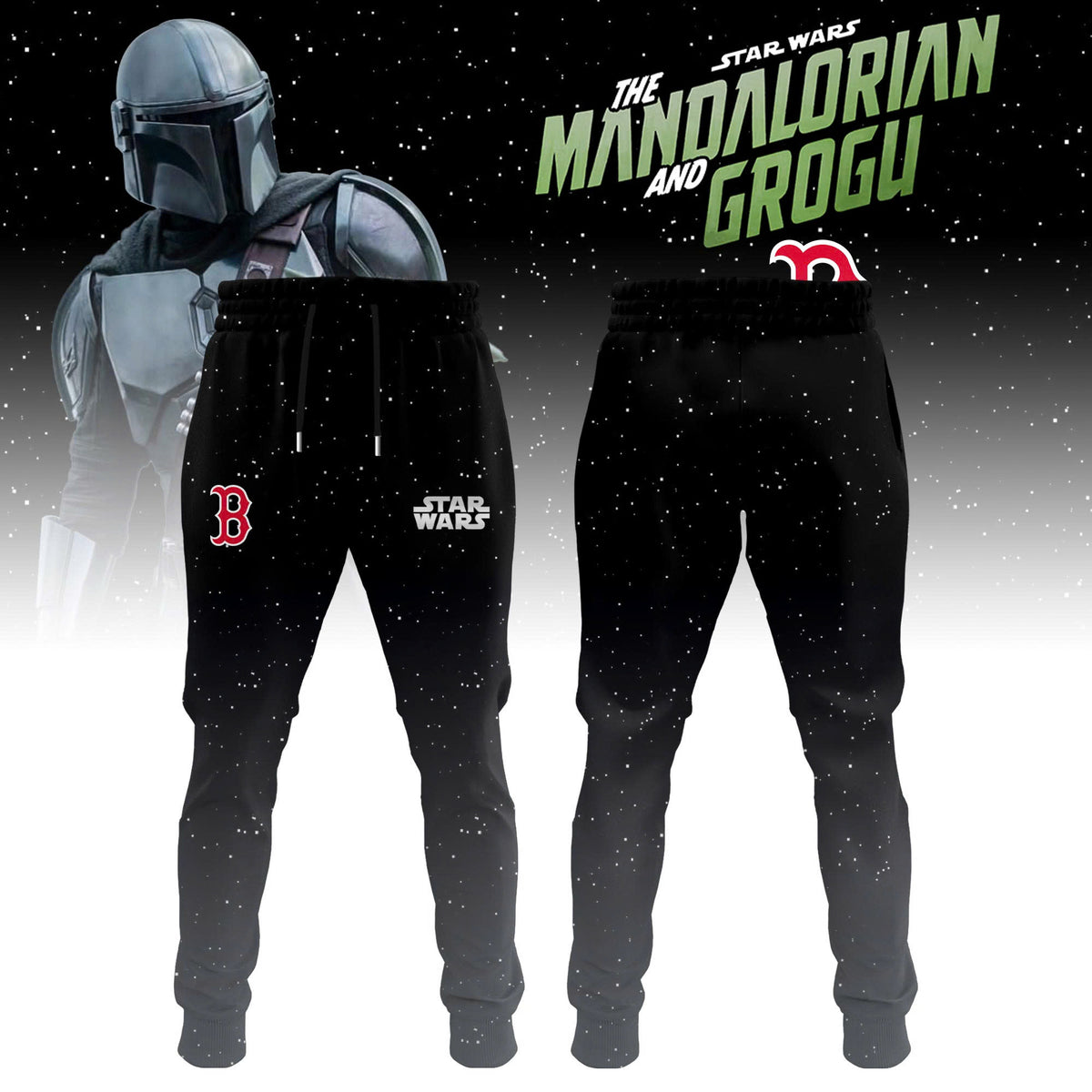 Boston Red Sox Star Wars The Mandalorian and Grogu Baseball Jersey - LeagueLockerGear