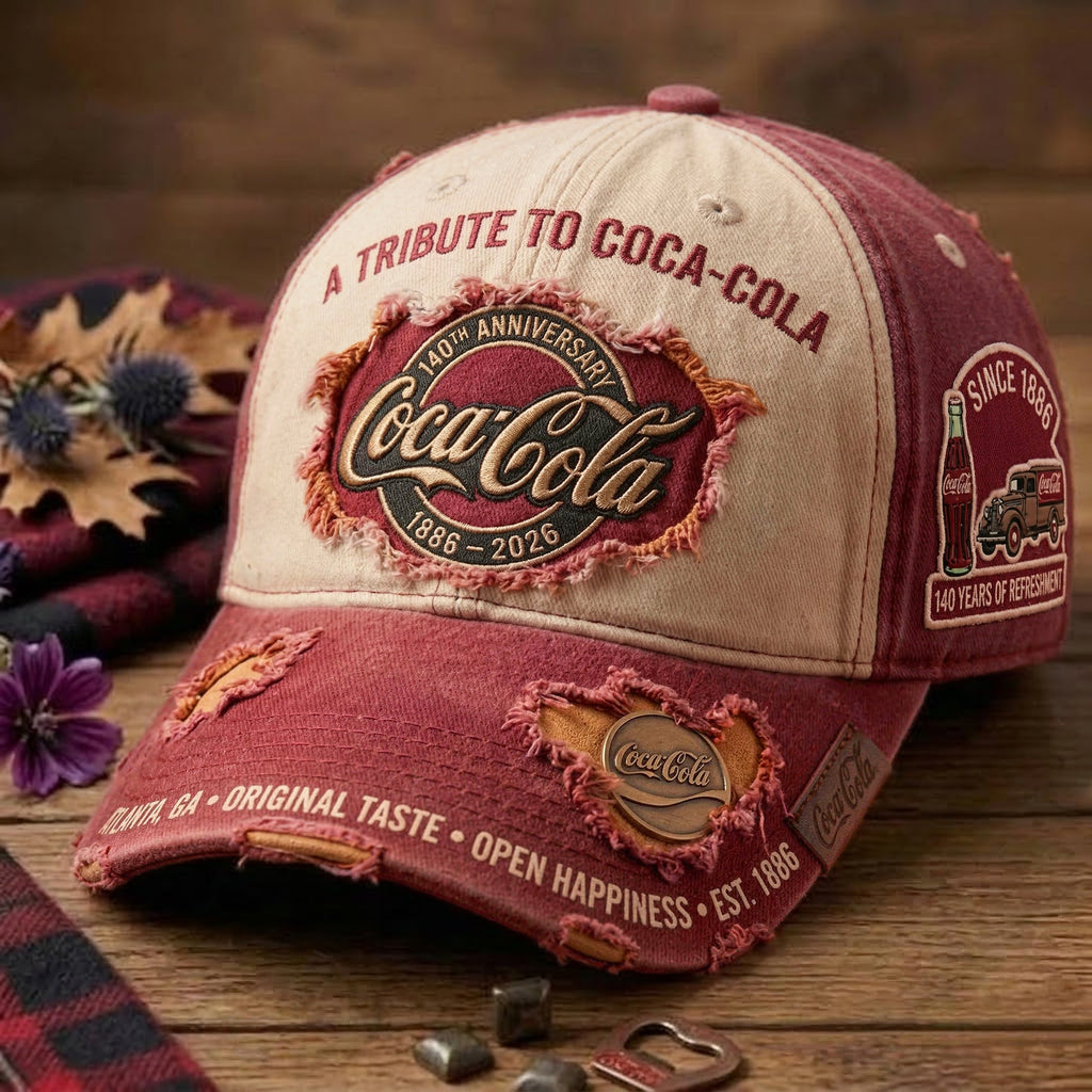Coca-Cola 140th Anniversary 1886-2026 Tribute Cap - LeagueLockerGear