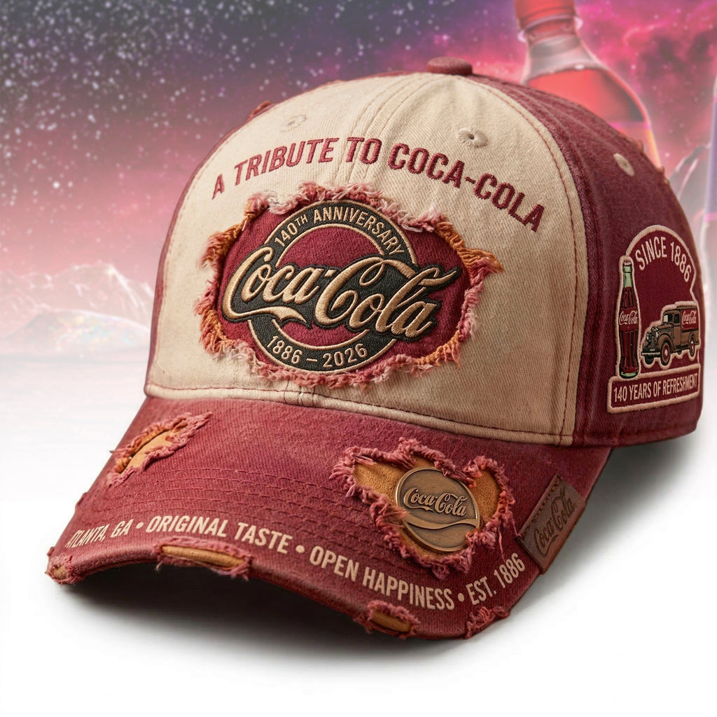 Coca-Cola 140th Anniversary 1886-2026 Tribute Cap - LeagueLockerGear