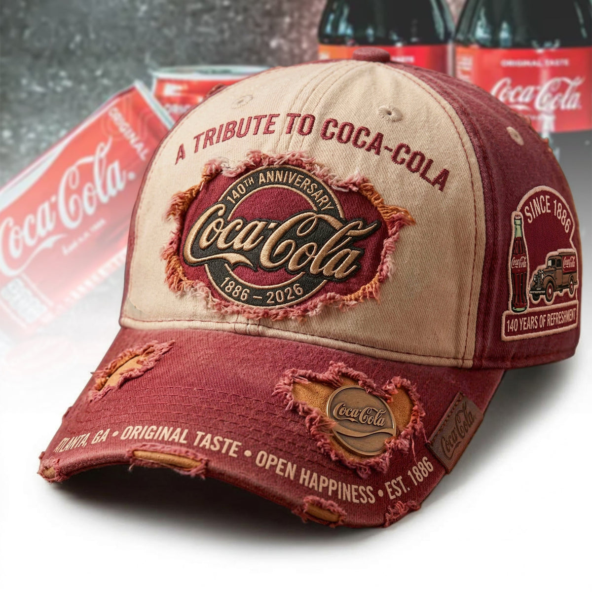 Coca-Cola 140th Anniversary 1886-2026 Tribute Cap - LeagueLockerGear