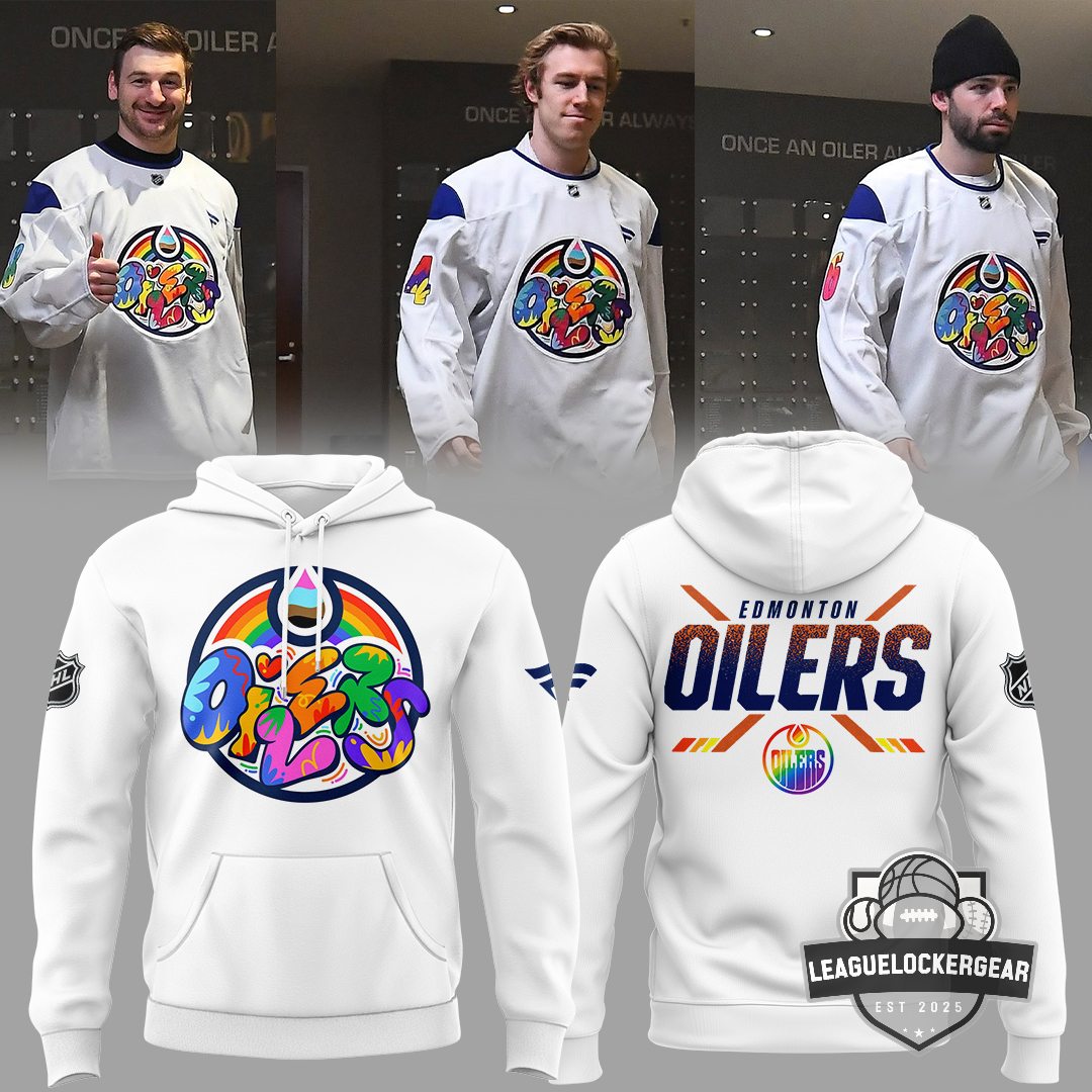 Edmonton Oilers Pride Night Graffiti Logo Hoodie - LeagueLockerGear