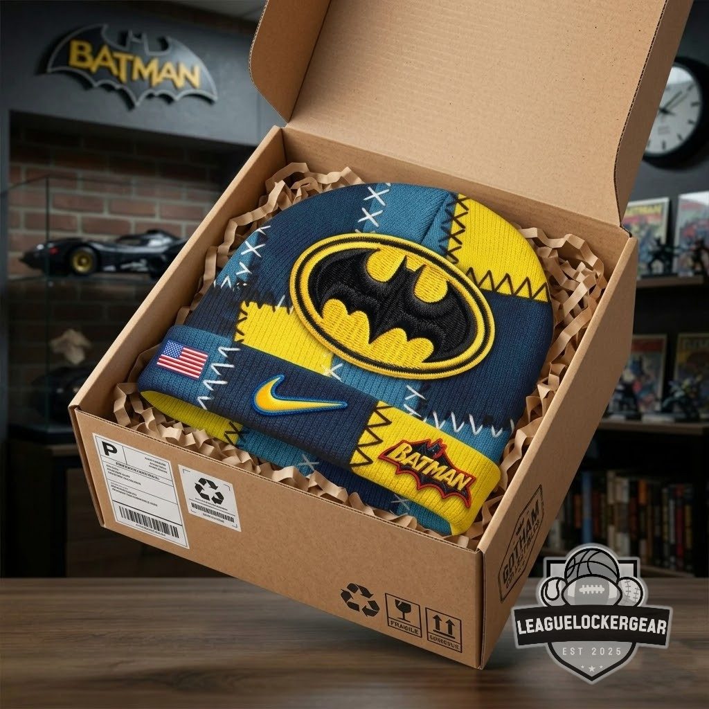 The Batman USA Flag Beanie Hat - LeagueLockerGear