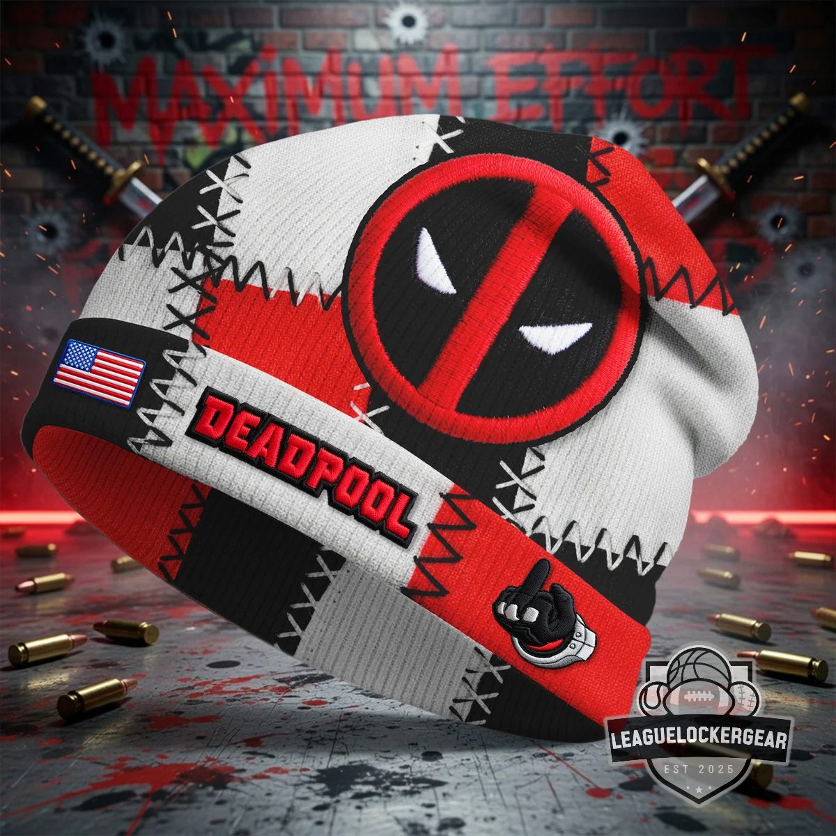 Deadpool Marvel Beanie Hat - LeagueLockerGear