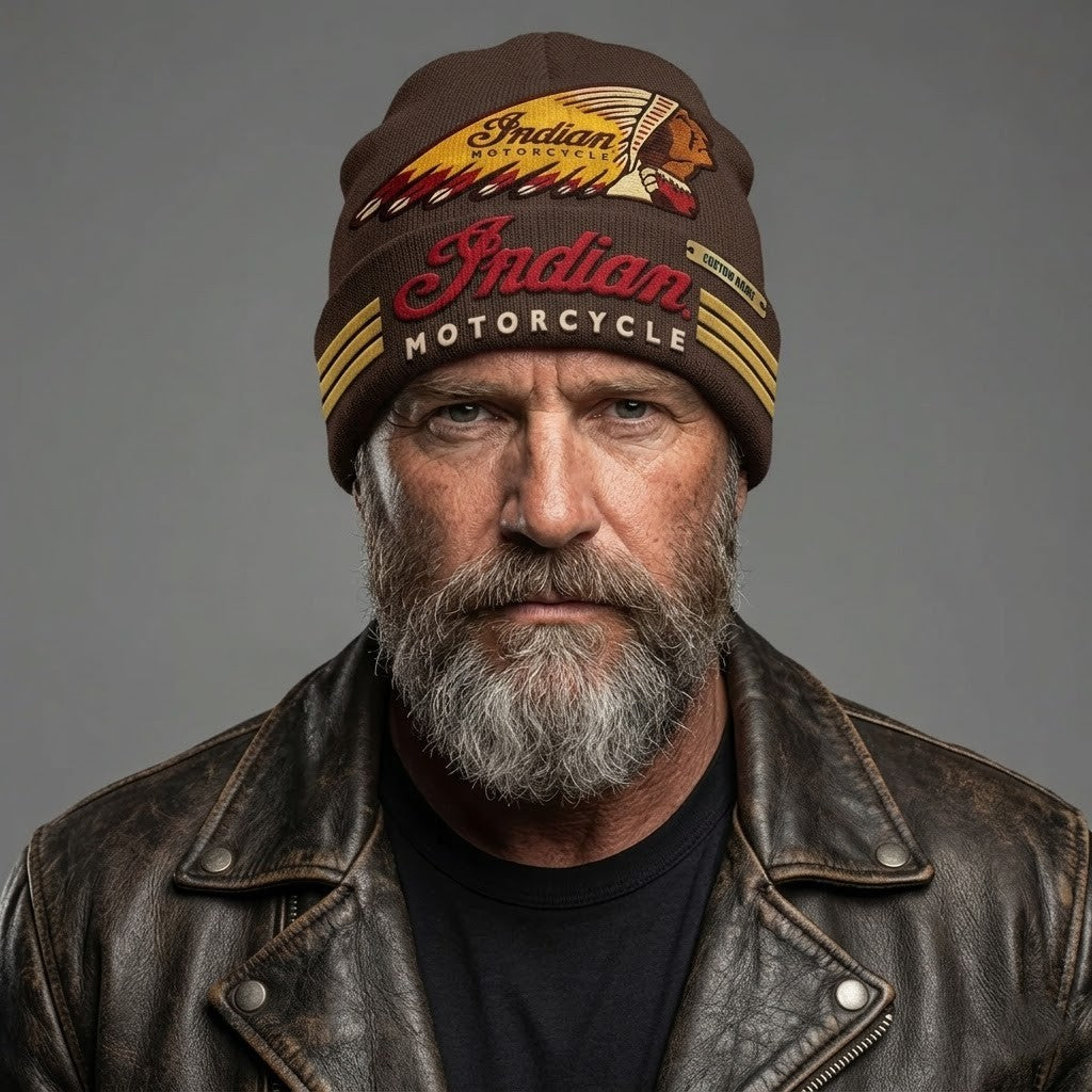 Indian Motorcycle Custom Name Beanie - LeagueLockerGear
