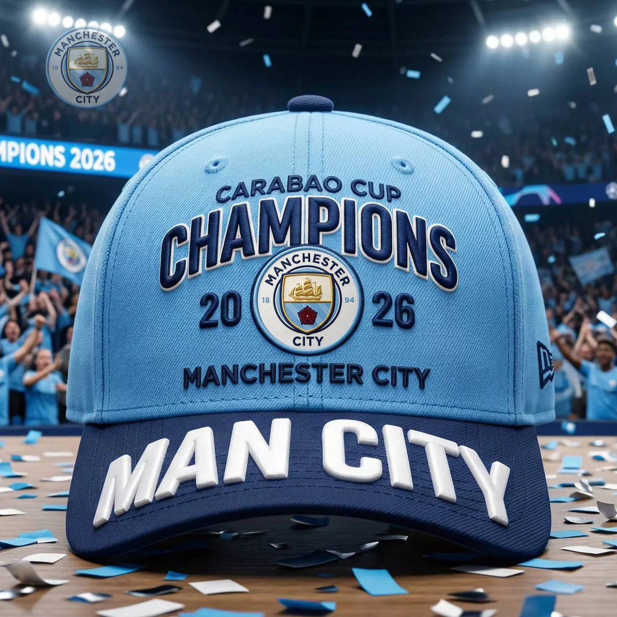 Manchester City Carabao Cup Champions 2026 Cap - LeagueLockerGear