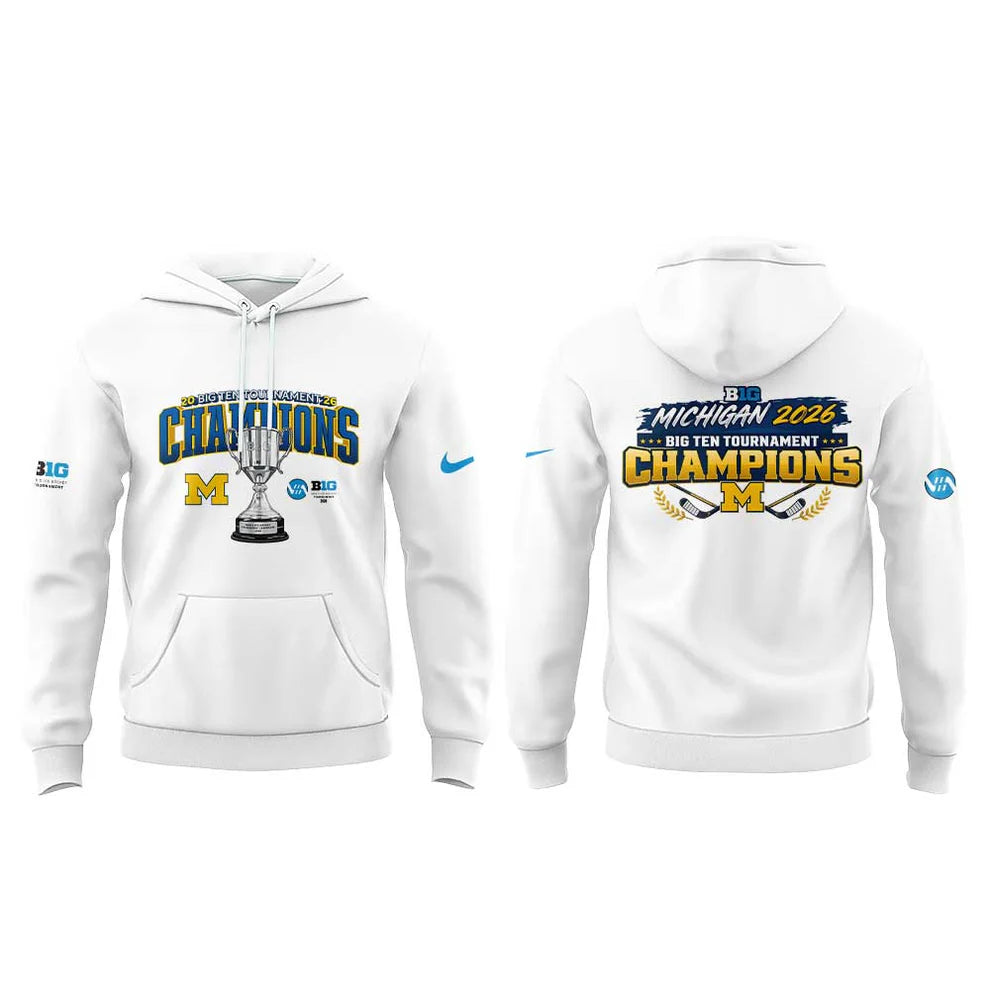 Michigan Wolverines 2026 Big Ten Tournament Champions Hoodie - LeagueLockerGear