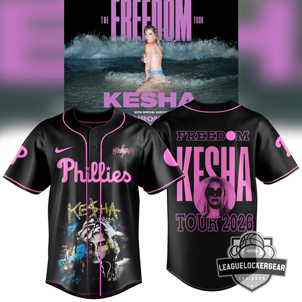 Phillies x Kesha The Freedom Tour 2026 Baseball Jersey - LeagueLockerGear