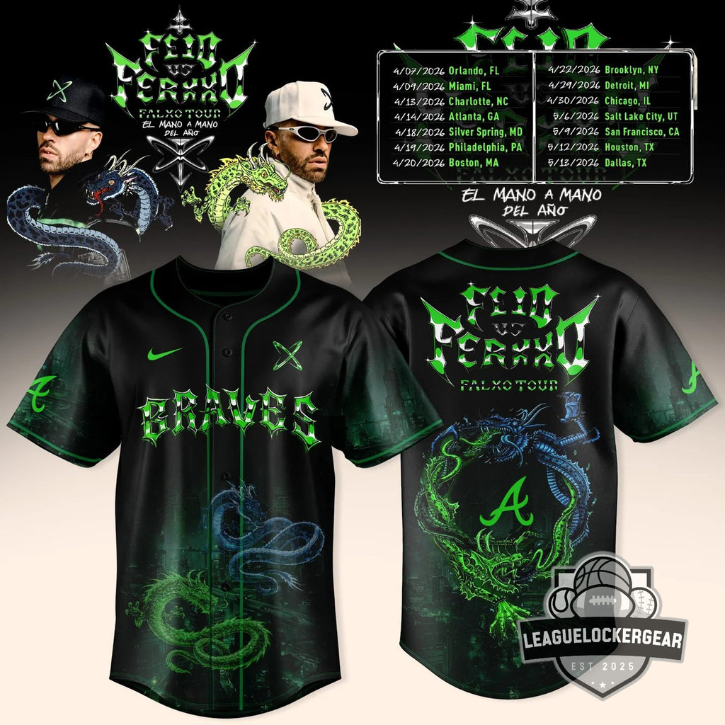 Atlanta Braves x Feid vs Ferxxo Falxo Tour 2026 Baseball Jersey - LeagueLockerGear