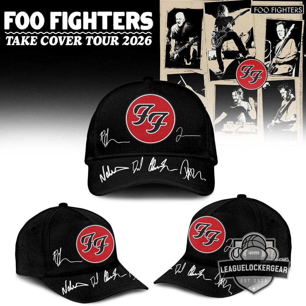 Foo Fighters Take Cover Tour 2026 Signatures Hoodie - LeagueLockerGear