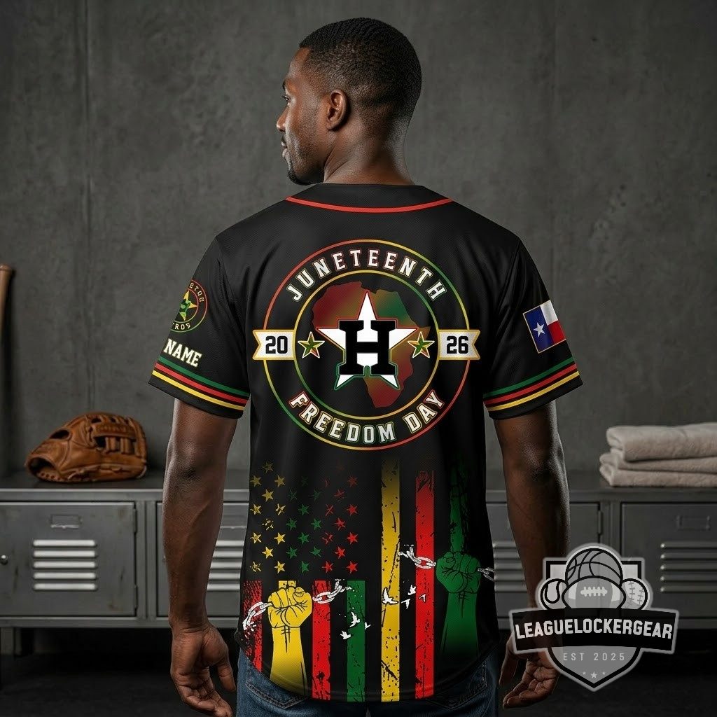 Houston Astros Juneteenth Freedom Day They Not Like Us Baseball Jersey - LeagueLockerGear
