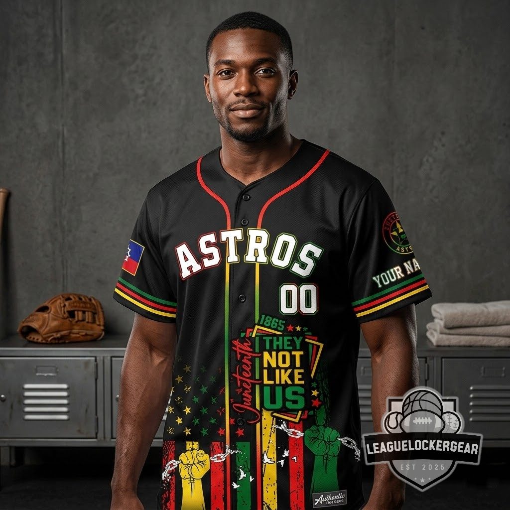 Houston Astros Juneteenth Freedom Day They Not Like Us Baseball Jersey - LeagueLockerGear