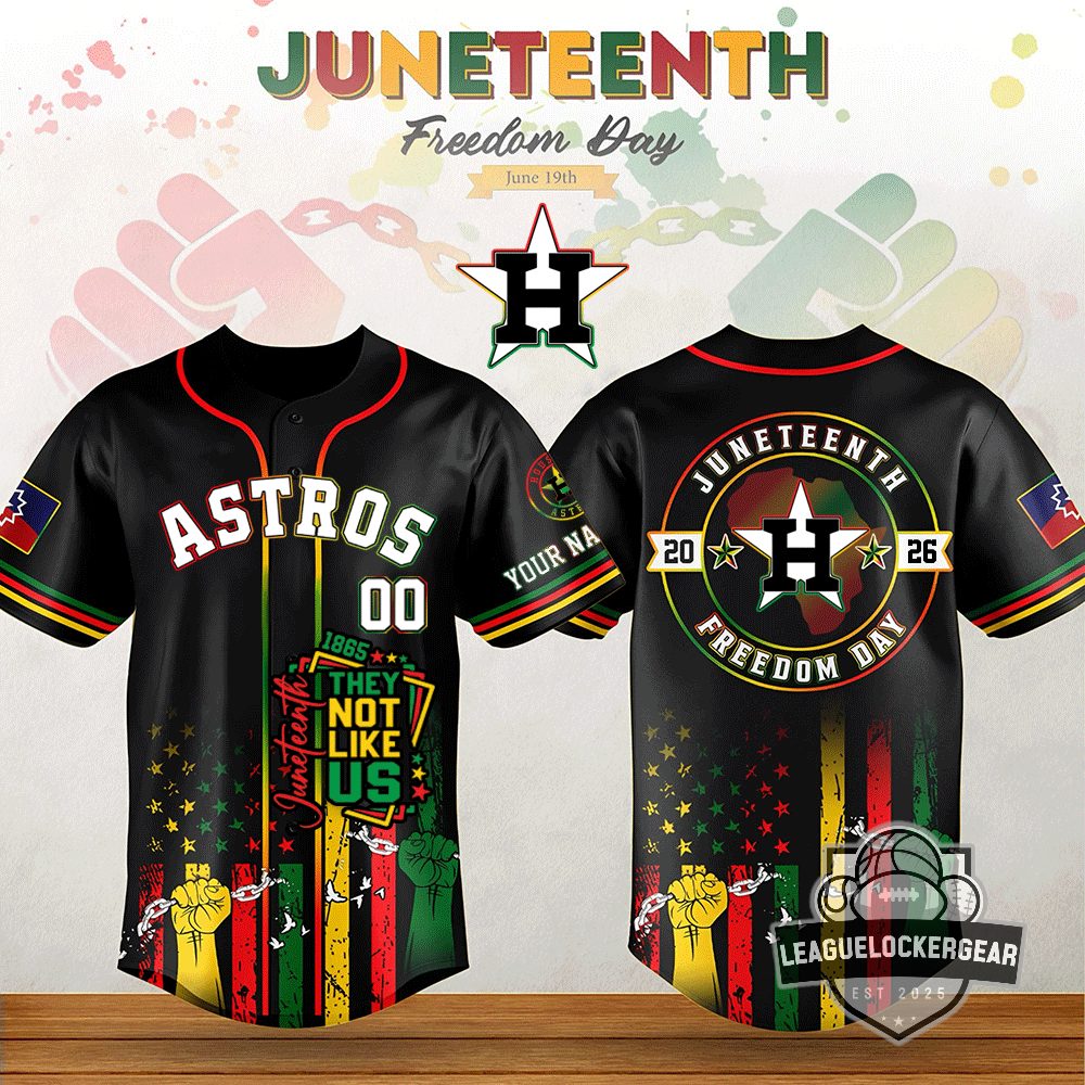 Houston Astros Juneteenth Freedom Day They Not Like Us Baseball Jersey - LeagueLockerGear