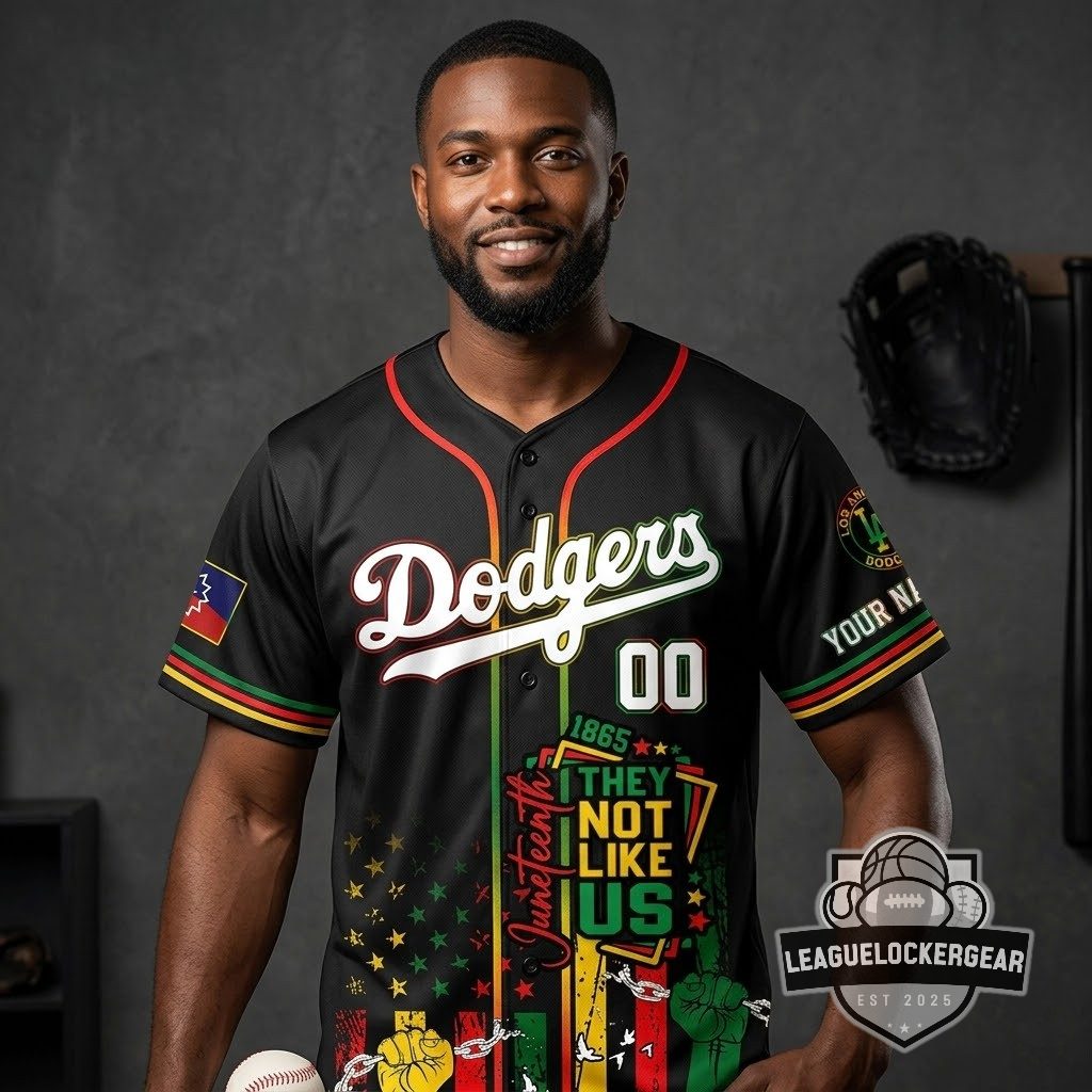 Los Angeles Dodgers Juneteenth Freedom Day Baseball Jersey - LeagueLockerGear