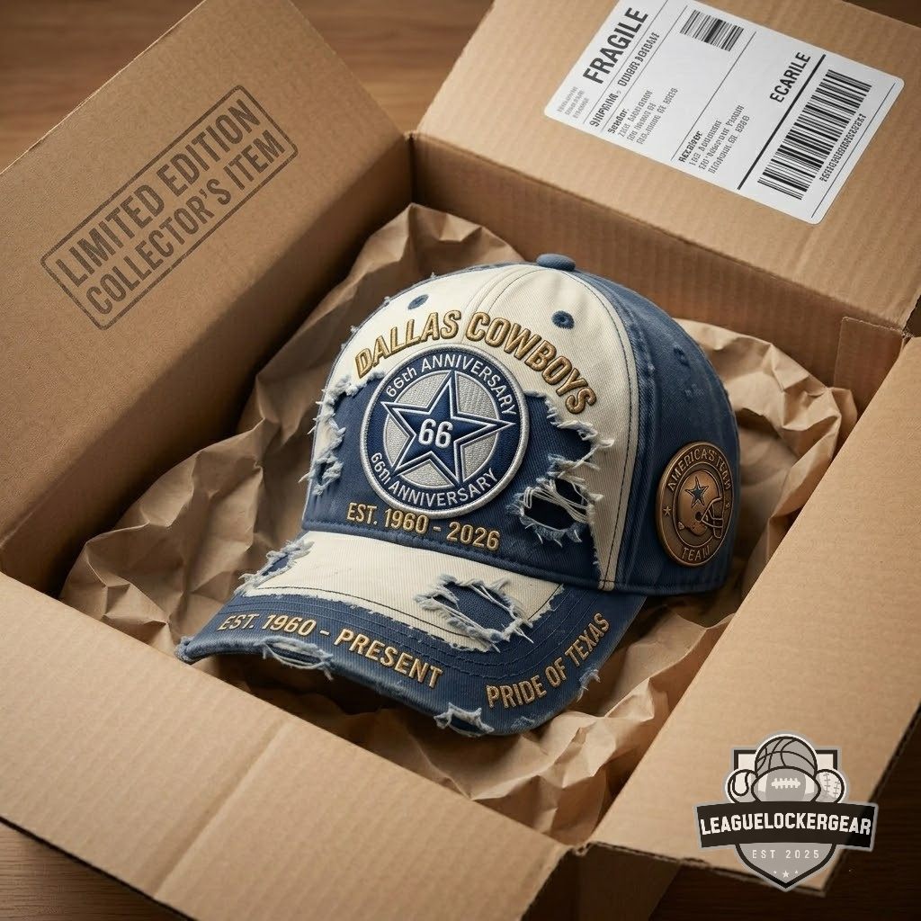 Dallas Cowboys 66th Anniversary 1960-2026 Cap Hat - LeagueLockerGear