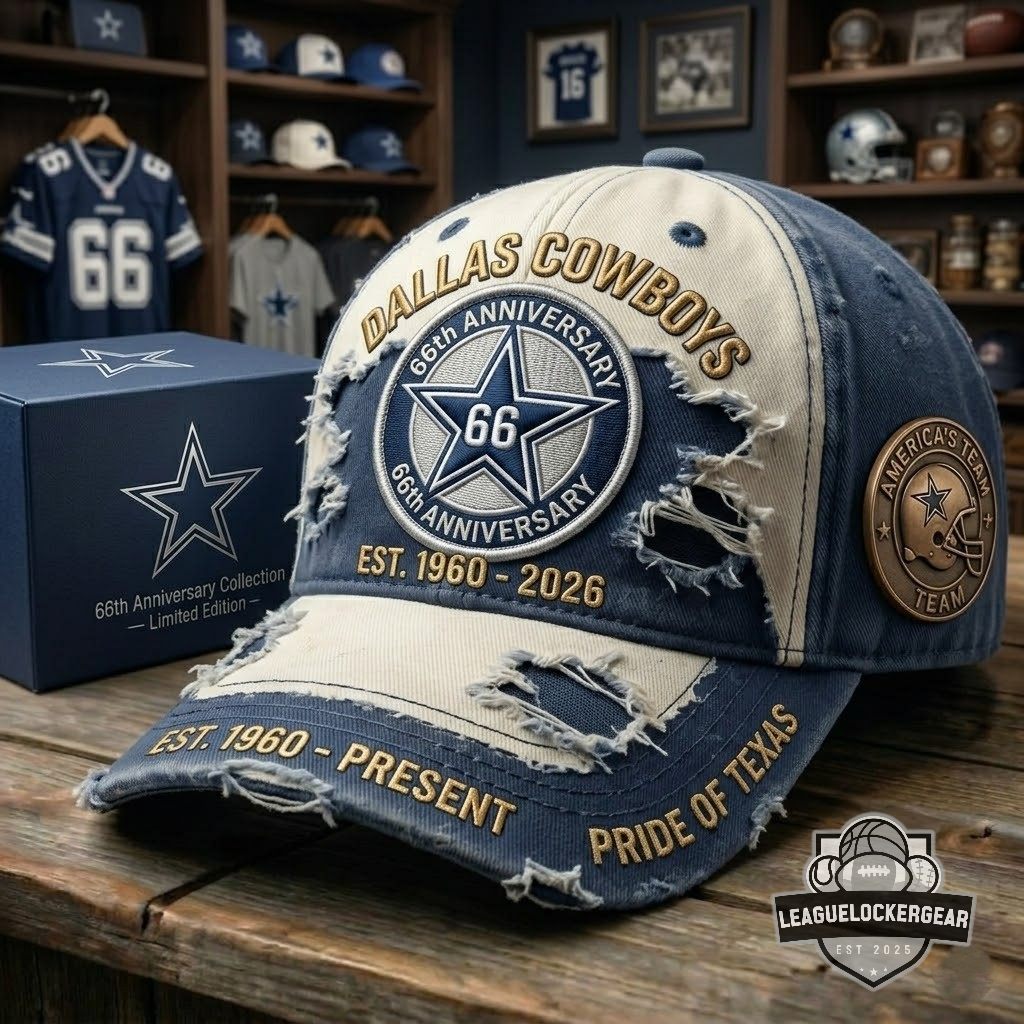Dallas Cowboys 66th Anniversary 1960-2026 Cap Hat - LeagueLockerGear