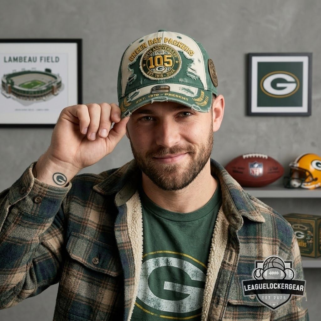 Green Bay Packers 105th Anniversary Cap - LeagueLockerGear