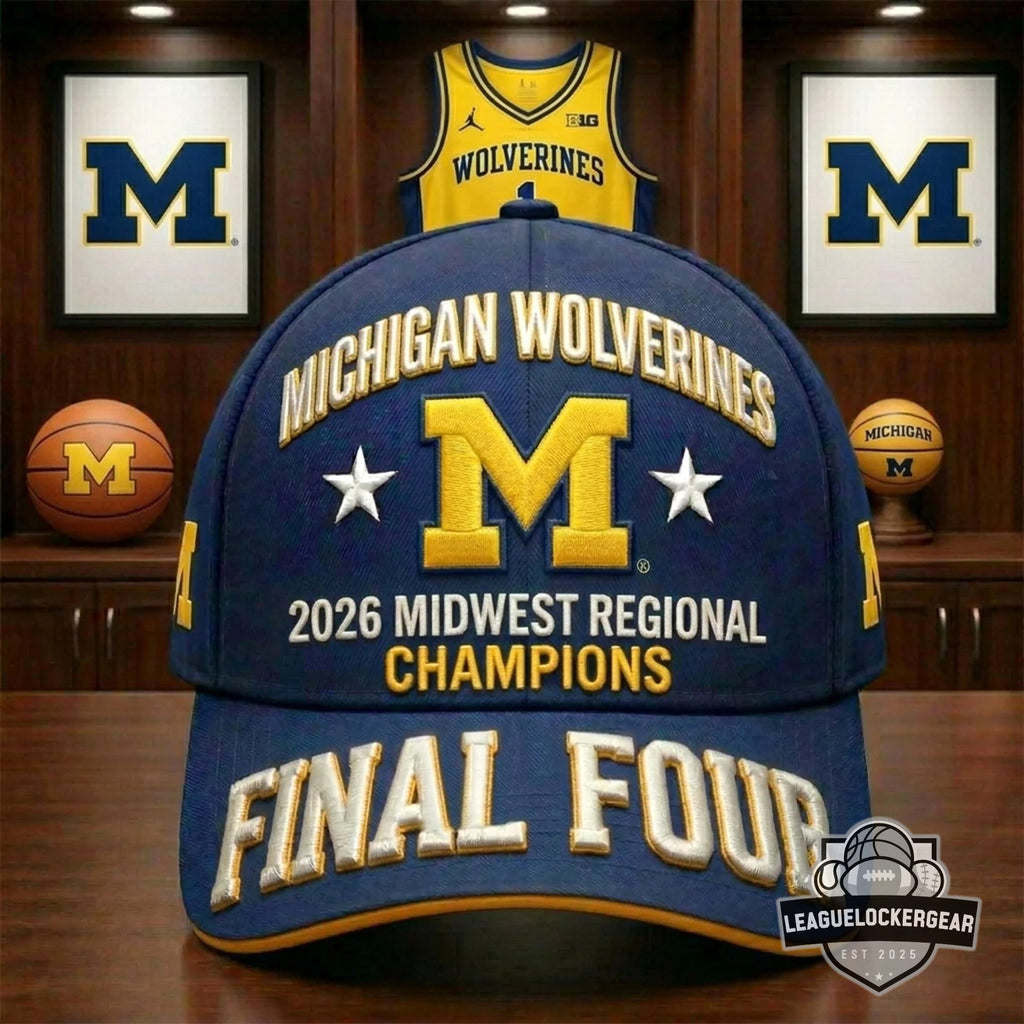 Michigan Wolverines 2026 Midwest Regional Champions Final Four Hat - LeagueLockerGear