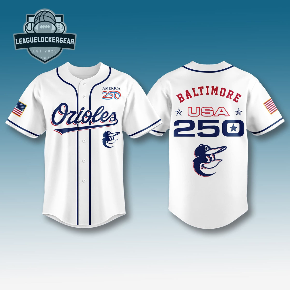 Baltimore Orioles America 250 USA Baseball Jersey - LeagueLockerGear