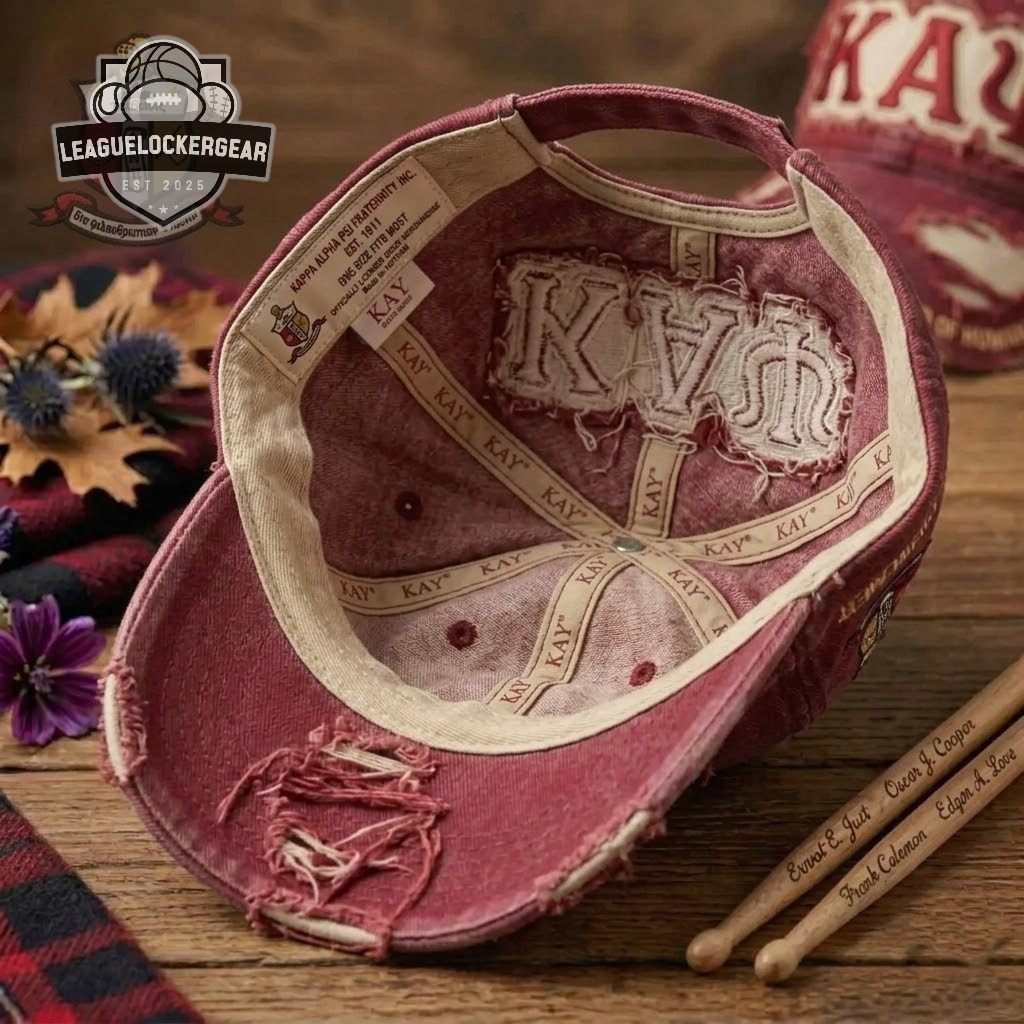 Kappa Alpha Psi Achievement Every Field of Human Endeavor Distressed Baseball Cap - LeagueLockerGear