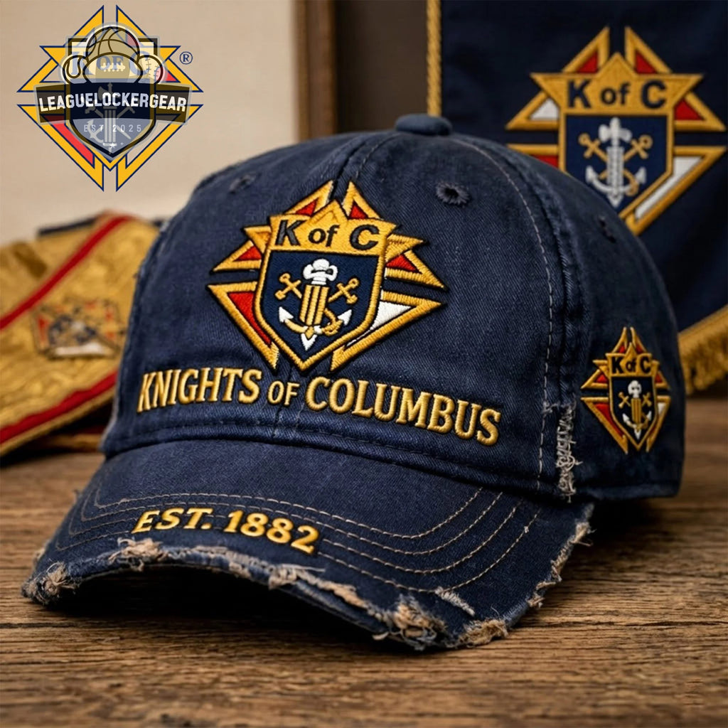 Knights of Columbus EST. 1882 Distressed Dad Hat - LeagueLockerGear