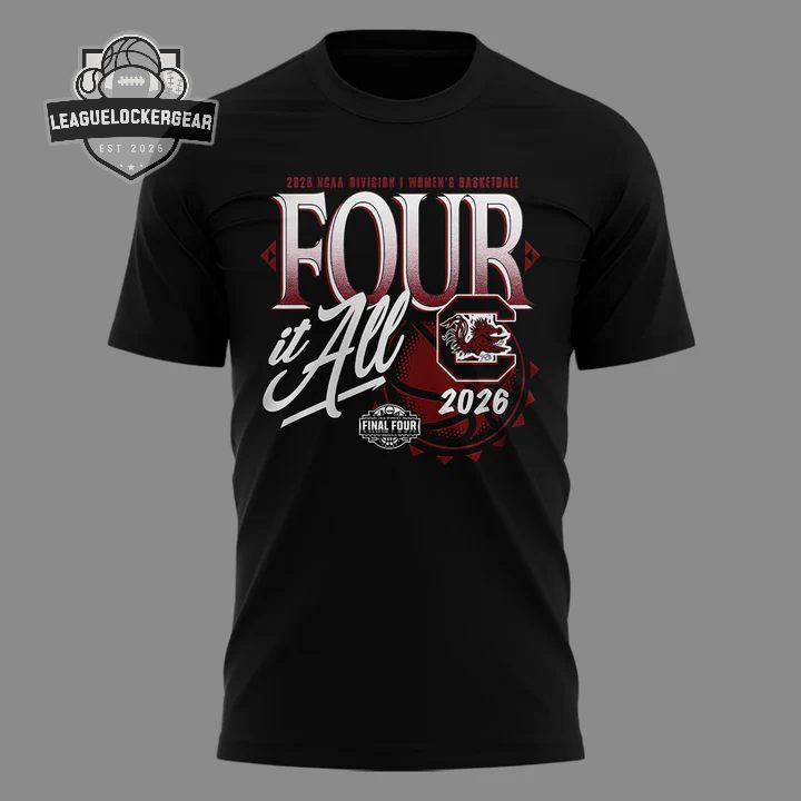South Carolina Gamecocks 2026 NCAA Final Four Four It All T-Shirt - LeagueLockerGear