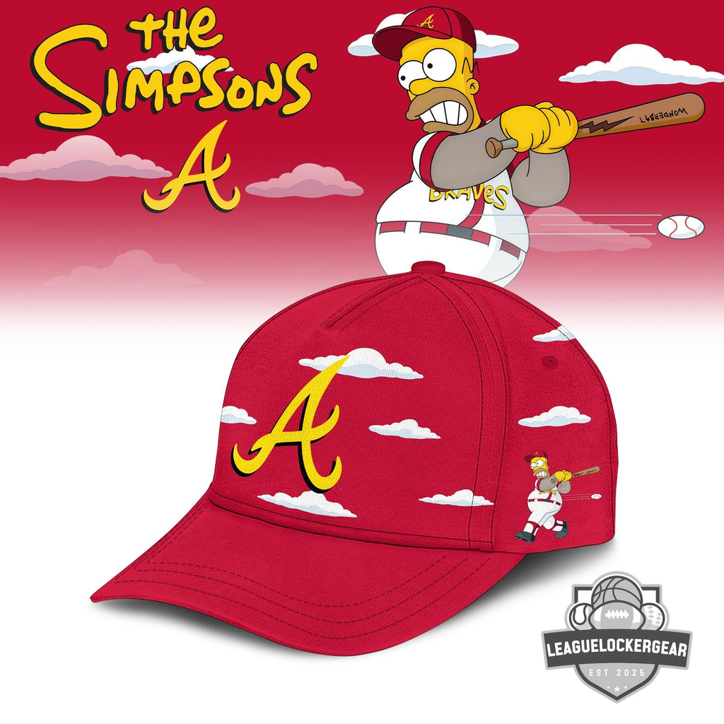 Atlanta Braves The Simpsons Homer Wonderbat Crossover Baseball Jersey - LeagueLockerGear