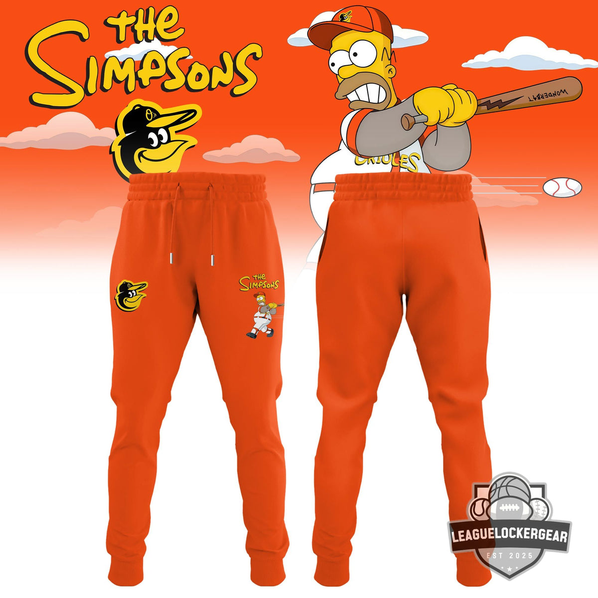 Baltimore Orioles x The Simpsons Baseball Jersey - LeagueLockerGear