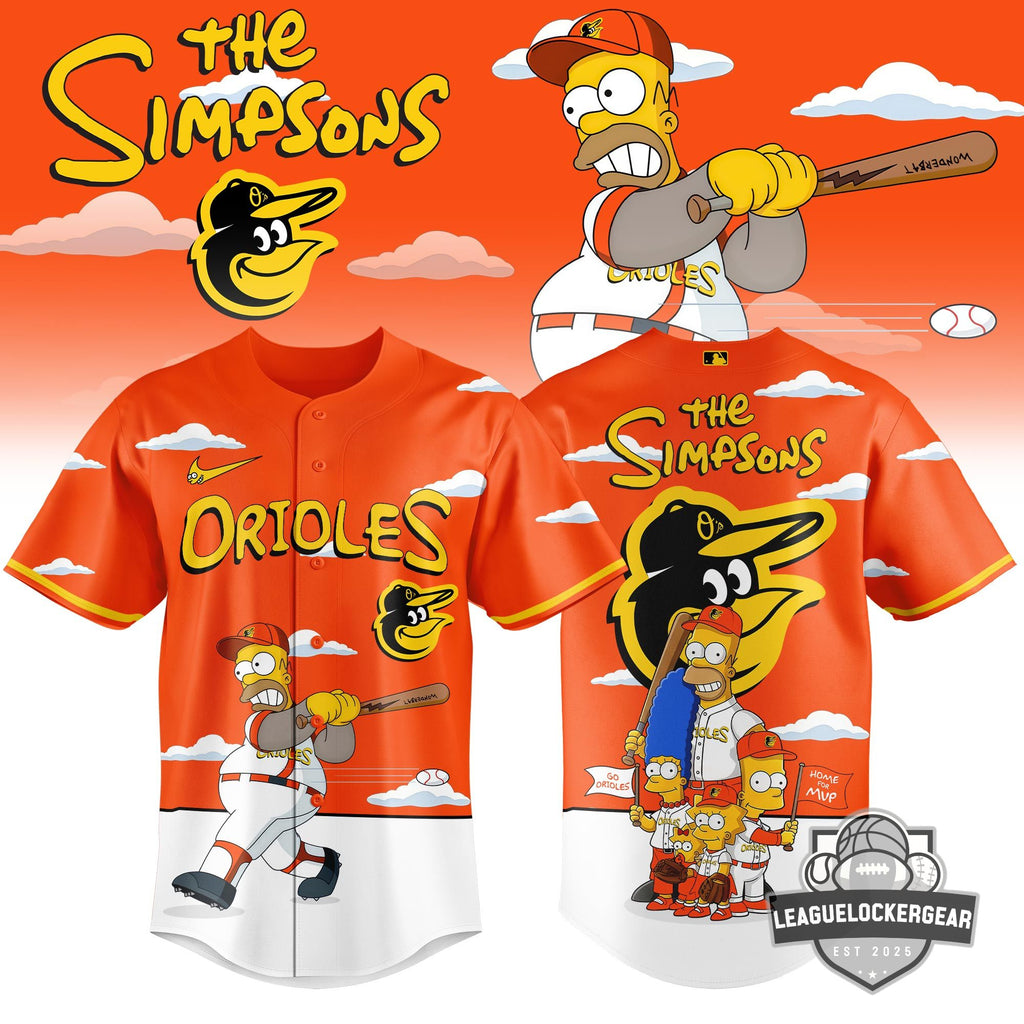 Baltimore Orioles x The Simpsons Baseball Jersey - LeagueLockerGear