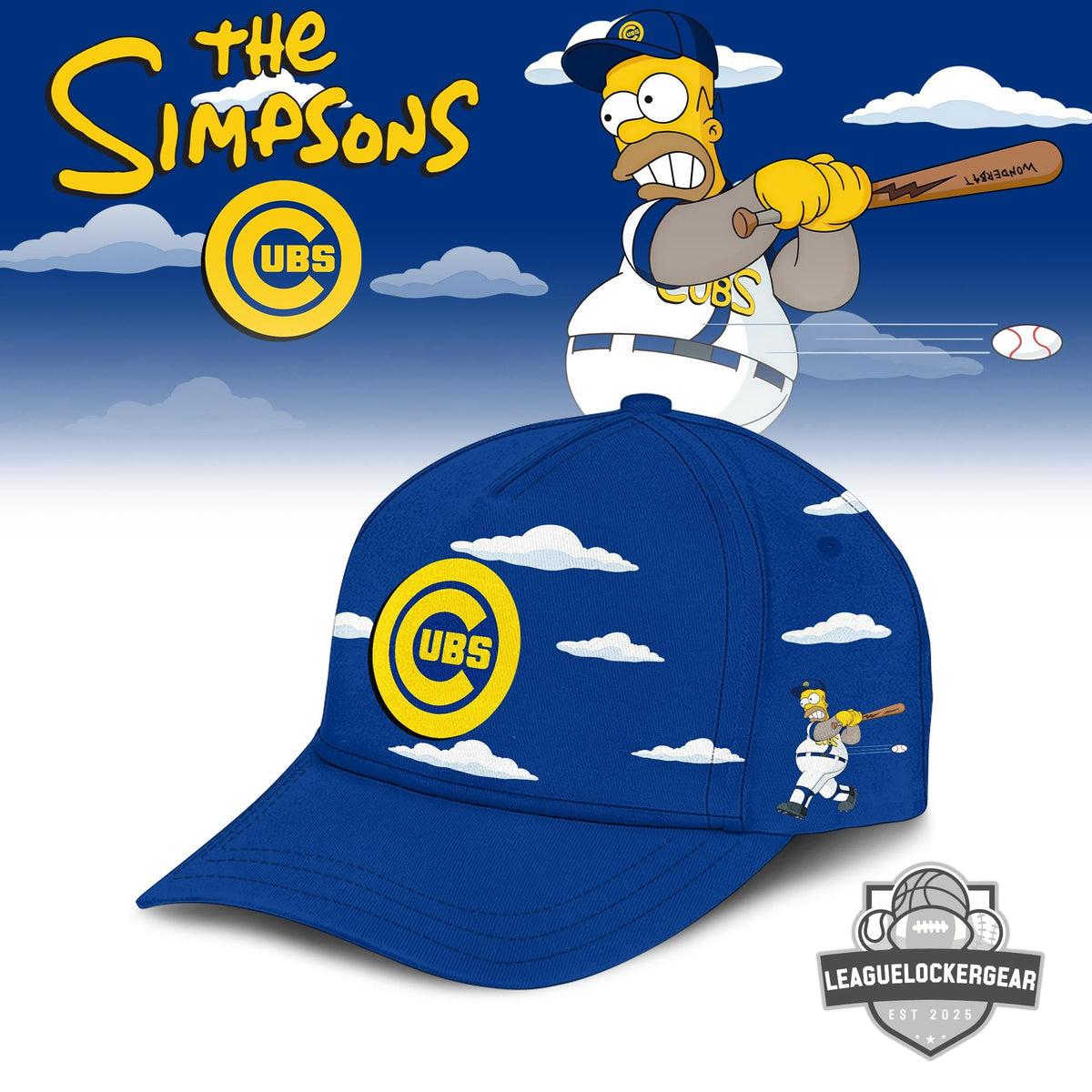 Chicago Cubs The Simpsons Baseball Jersey - LeagueLockerGear