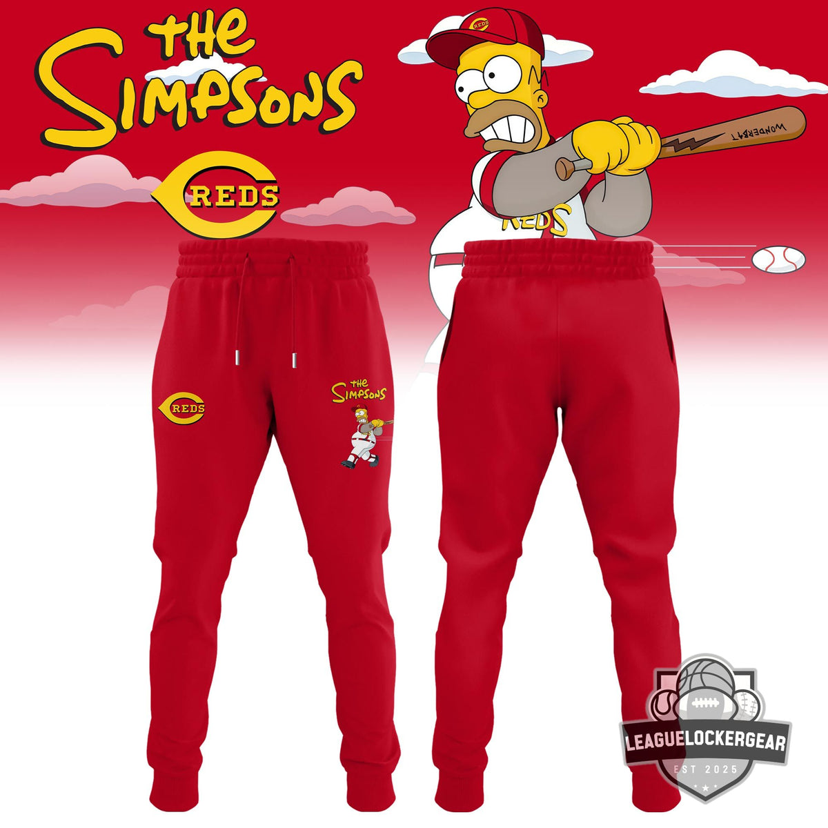 Cincinnati Reds x The Simpsons Baseball Jersey - LeagueLockerGear