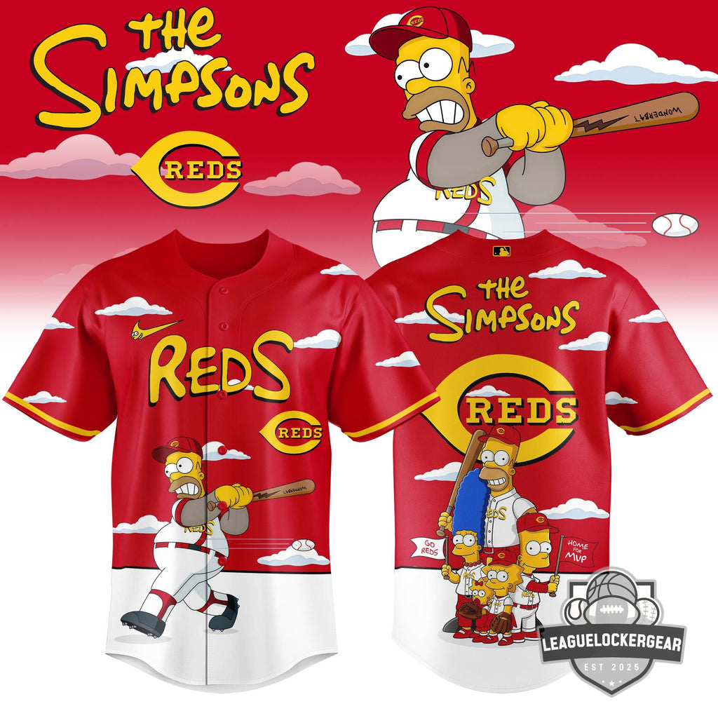 Cincinnati Reds x The Simpsons Baseball Jersey - LeagueLockerGear