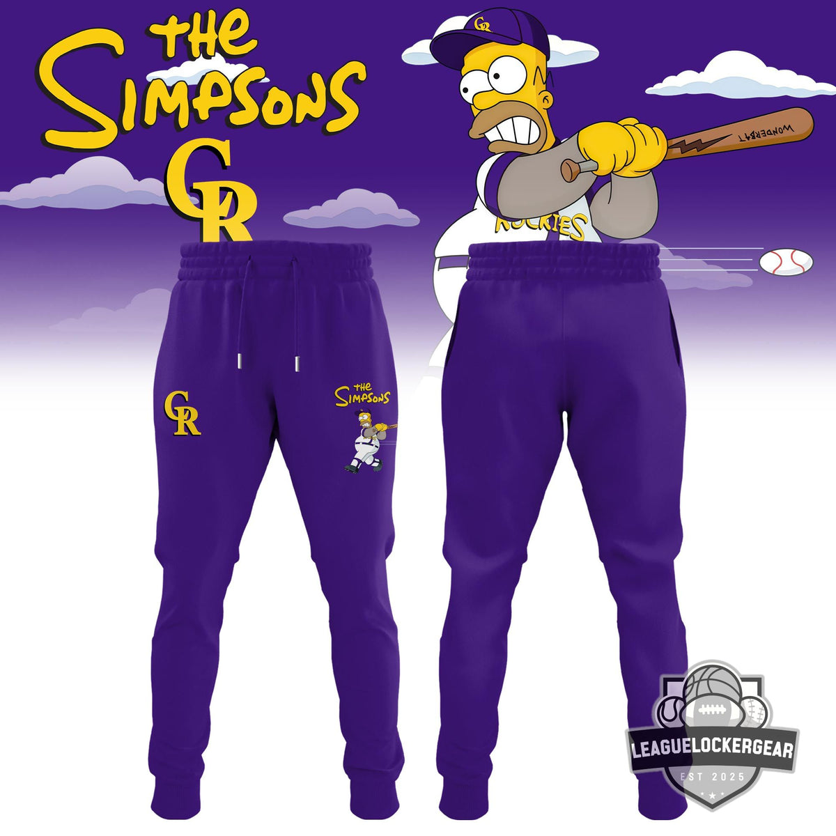 Colorado Rockies x The Simpsons Baseball Jersey - LeagueLockerGear