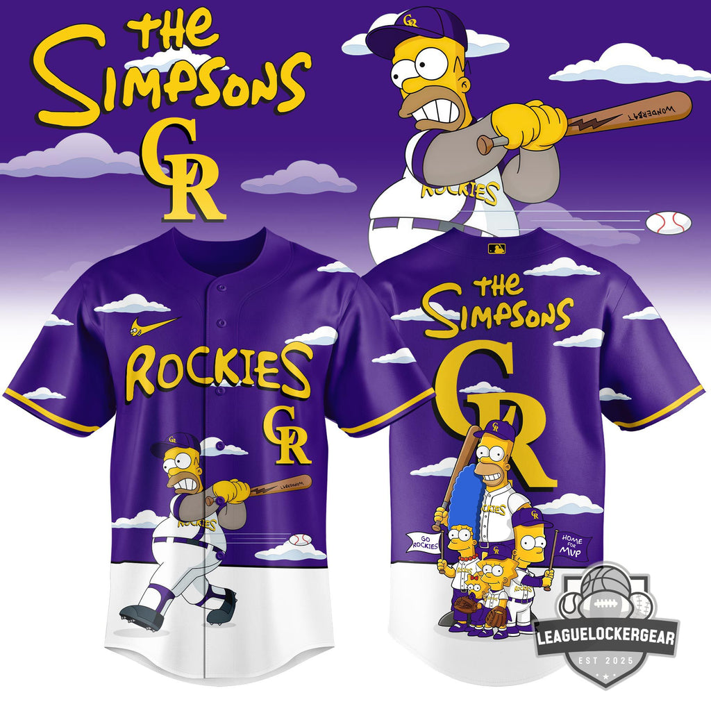 Colorado Rockies x The Simpsons Baseball Jersey - LeagueLockerGear