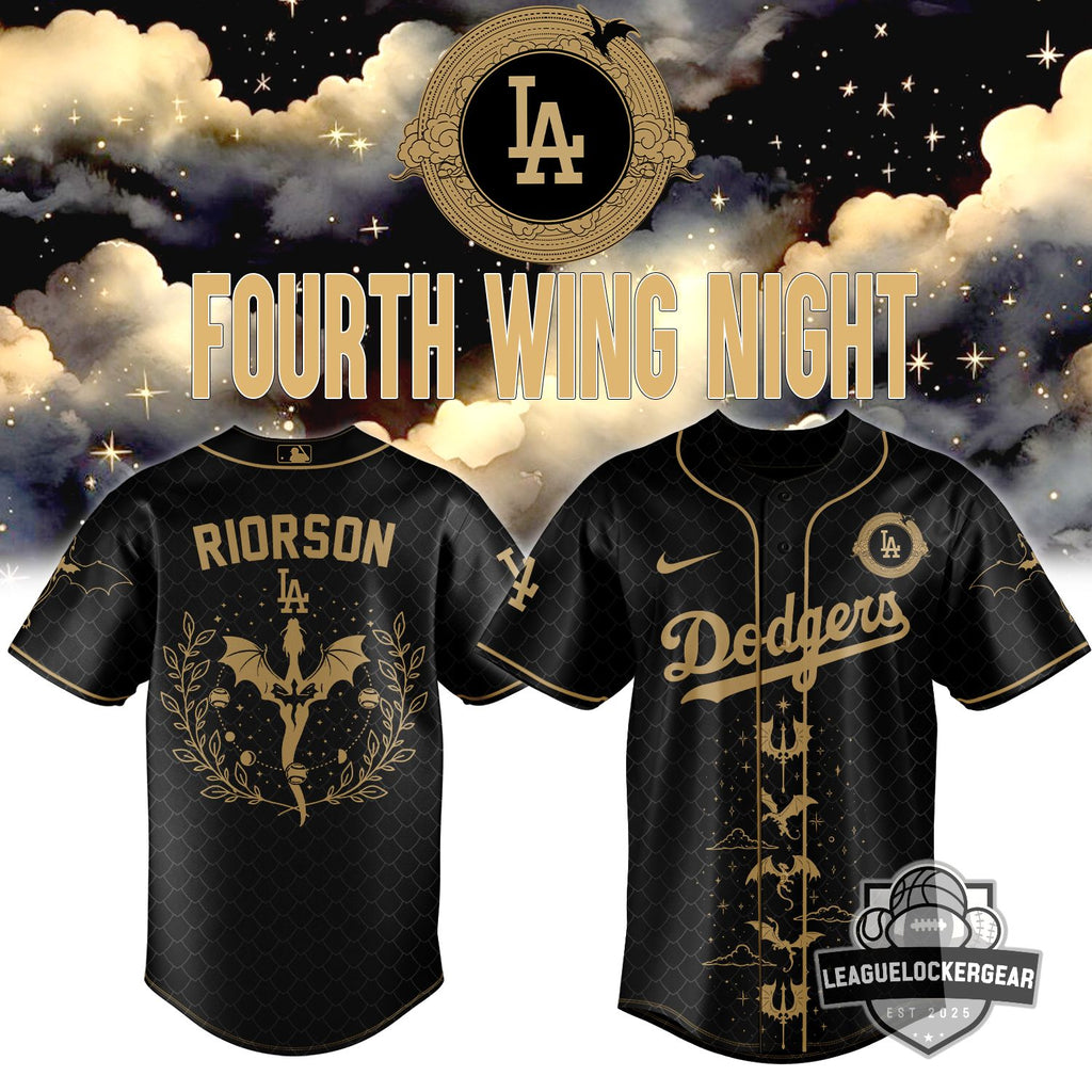 Los Angeles Dodgers Fourth Wing Night Riorson Baseball Jersey - LeagueLockerGear