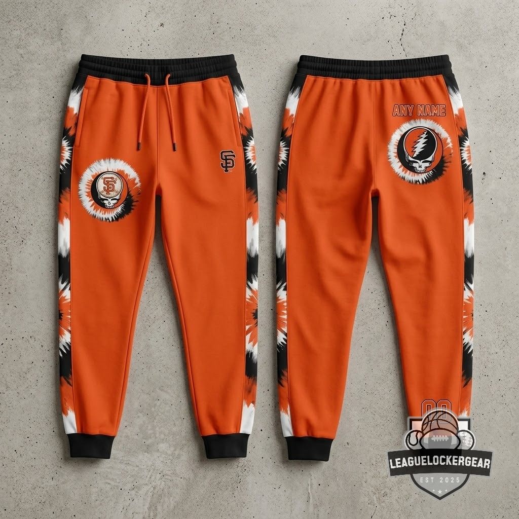 SF Giants X Grateful Dead Tie Dye Custom Baseball Jersey - LeagueLockerGear