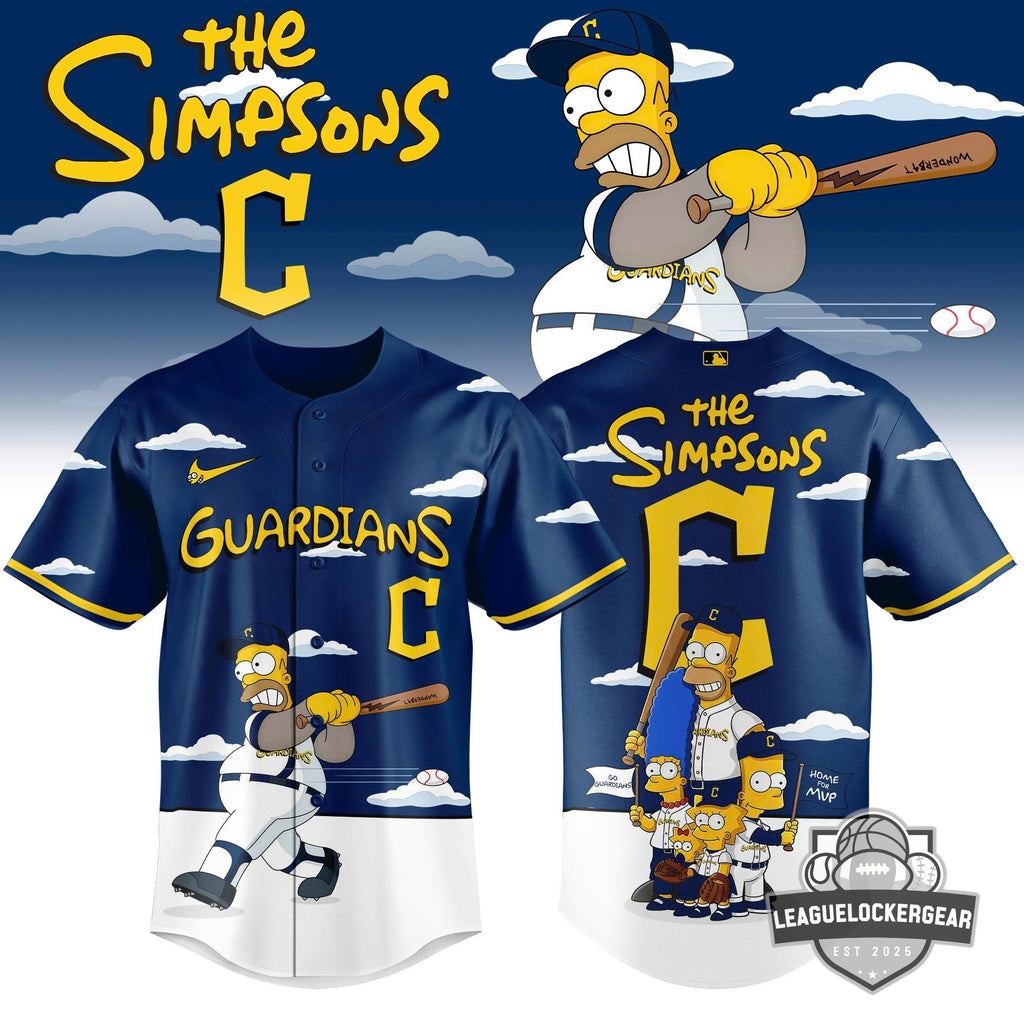 The Simpsons x Cleveland Guardians Baseball Jersey - LeagueLockerGear