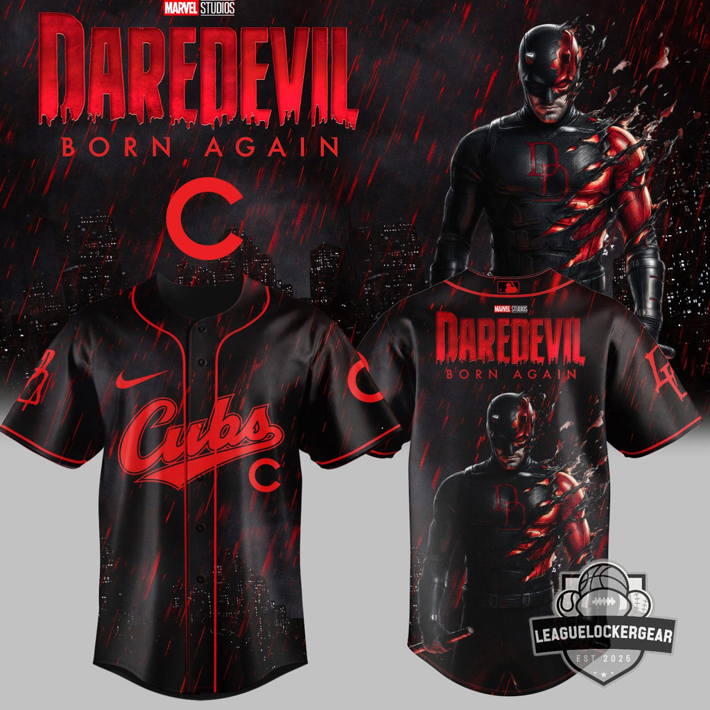 Daredevil Chicago Cubs Born Again Baseball Jersey - LeagueLockerGear