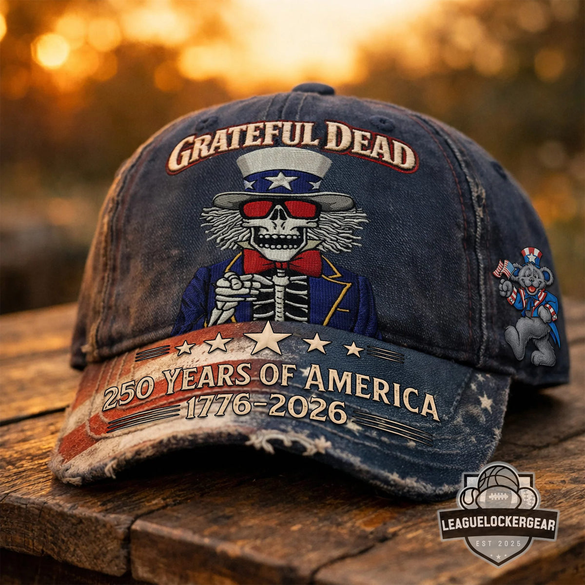 Grateful Dead 250 Years Of America 1776-2026 Baseball Cap - LeagueLockerGear