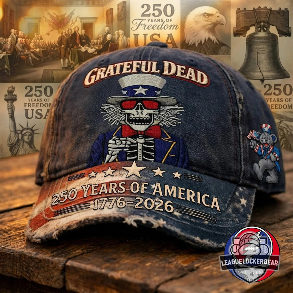 Grateful Dead 250 Years Of America 1776-2026 Baseball Cap - LeagueLockerGear